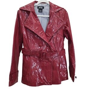 Mark Allen NWT Red Leather Jacket Siren Vintage‎ Hot Y2k